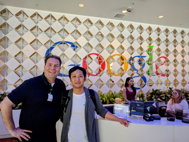 John with David at Google